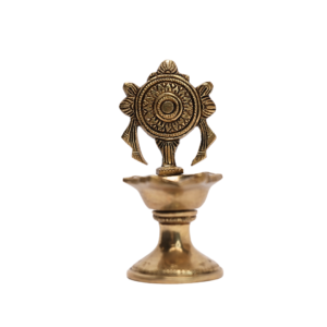Brass Chakra Diya 5.5 Inch