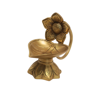 Brass Flower Diya 6 Inch