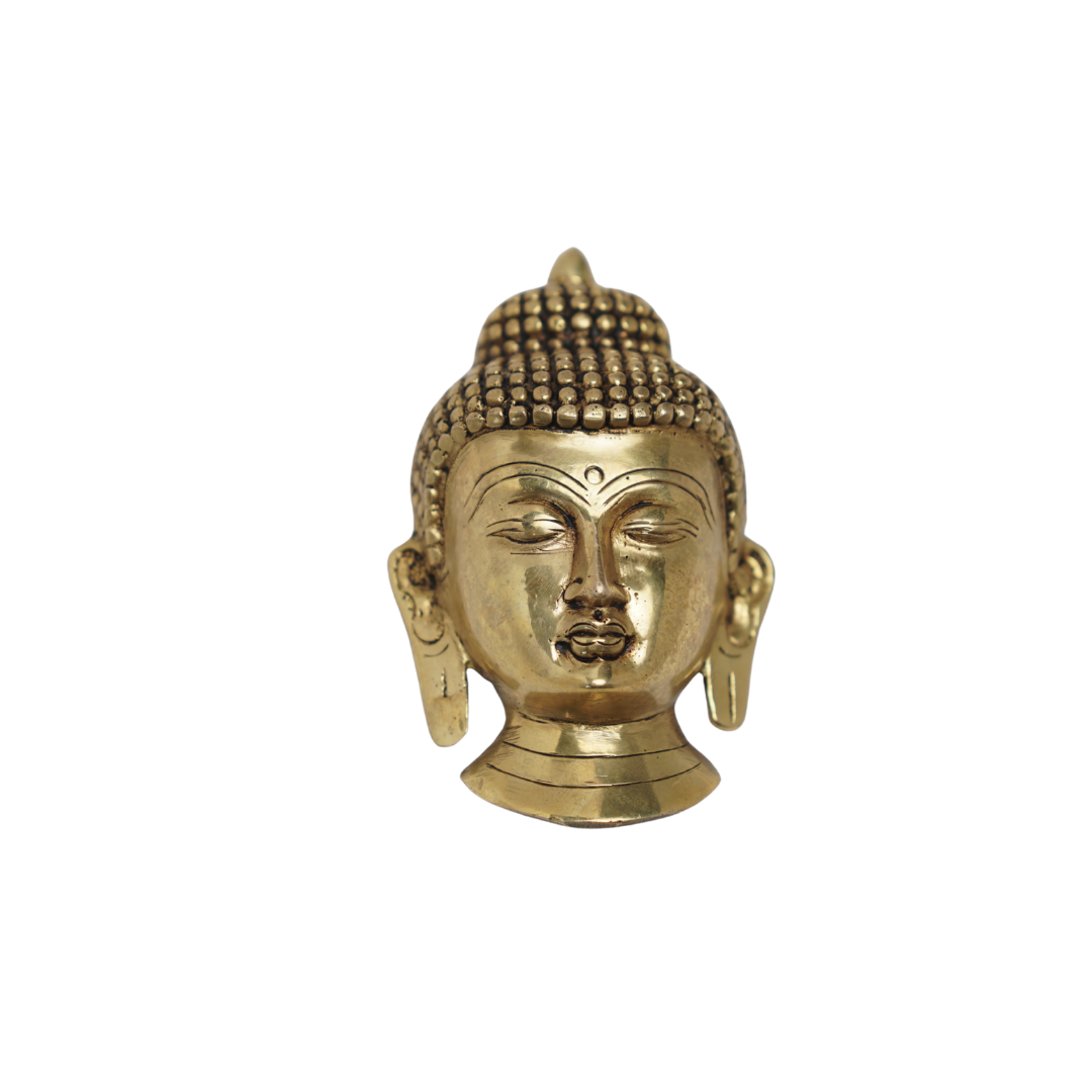Brass Buddha Face 5 Inch 1 Brass Buddha Face 5 Inch
