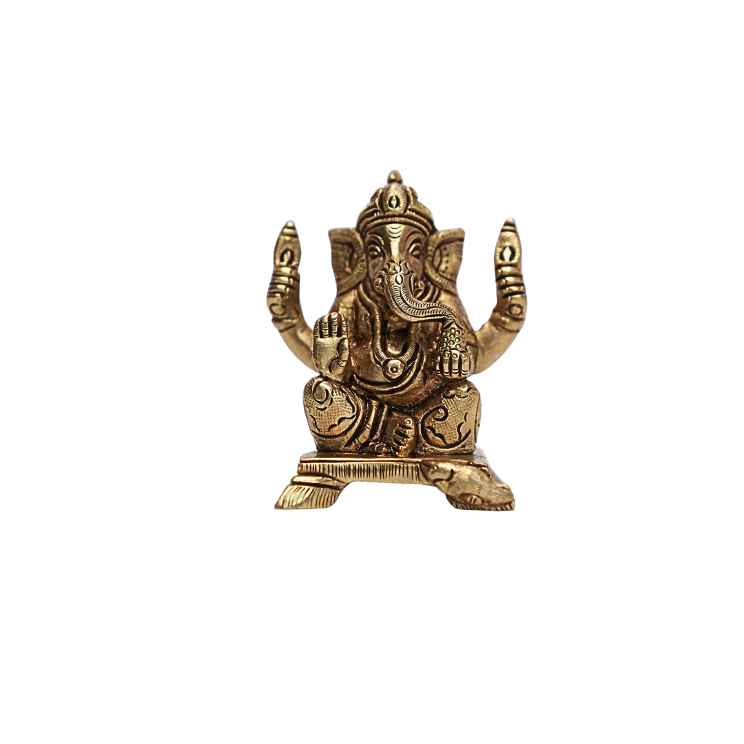 Brass Ganesh 3.5 Inch 1 Brass Ganesh 3.5 Inch