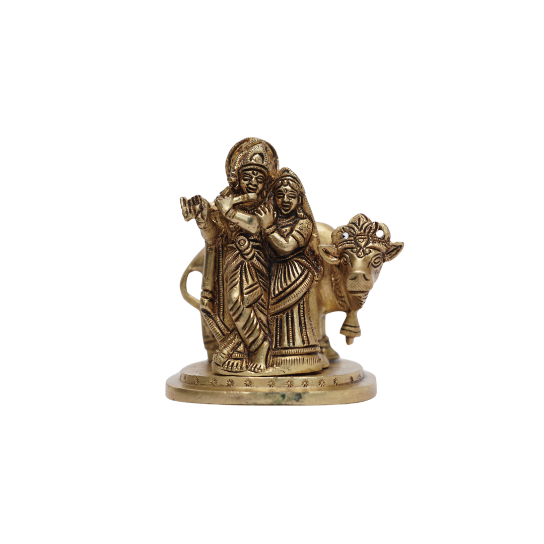 Brass Radha Krishna 3.9 Inch 1 Brass Radha Krishna 3.9 Inch