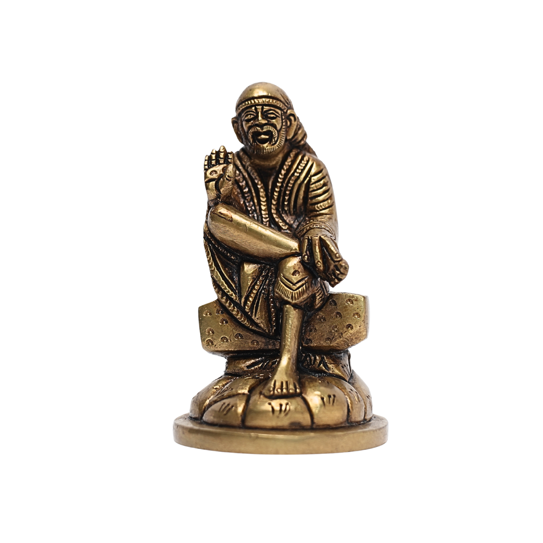 Brass Sai Baba 3.5 Inch 1 Brass Sai Baba 3.5 Inch
