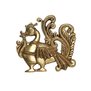 Brass Peacock 6 Inch 1 ID WALL DECOR PEACOCK 6IN