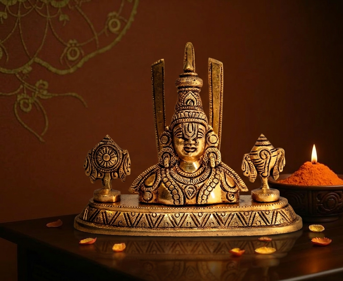 Brass Balaji Idol 6 Inch 1 Brass Balaji Idol 6 Inch