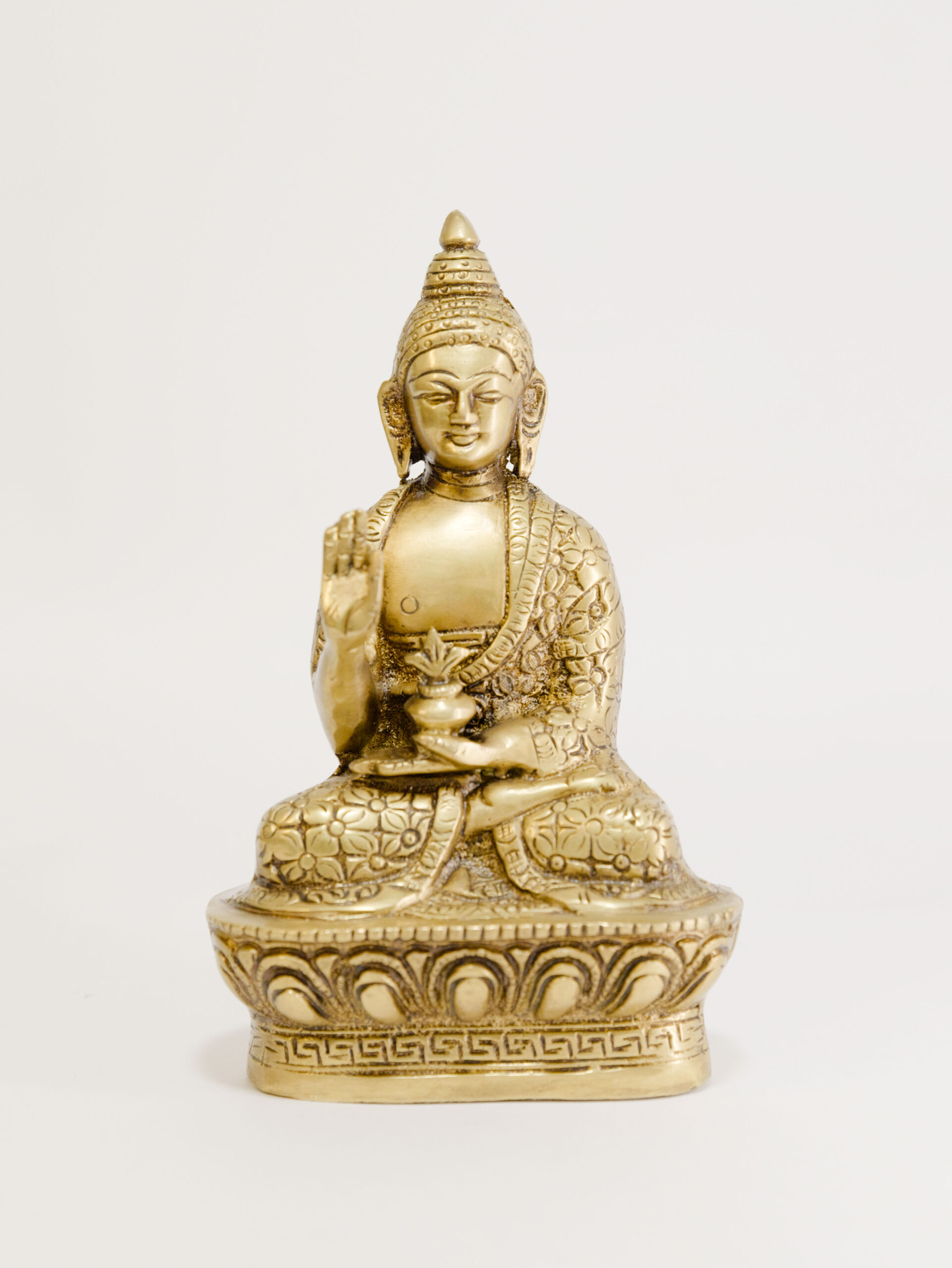 Brass Buddha Sitting 6.8 Inch 2 Brass Buddha Sitting 6.8 Inch - Image 2