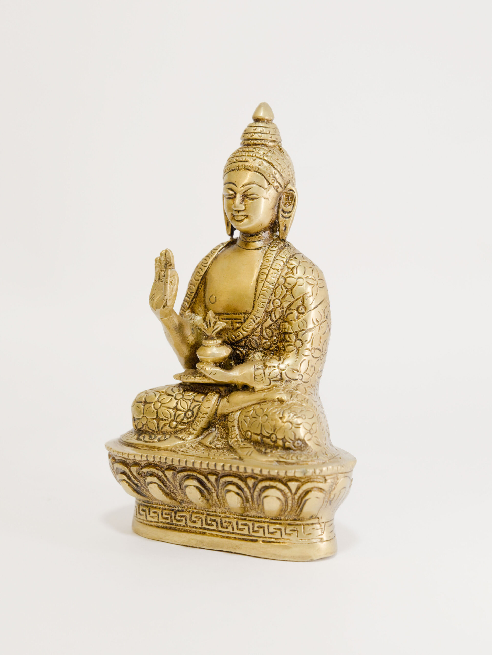 Brass Buddha Sitting 6.8 Inch 3 Brass Buddha Sitting 6.8 Inch - Image 3
