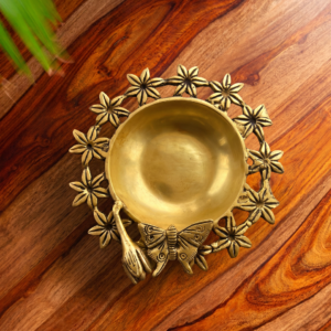 Brass Butterfly Tray 8 Inch