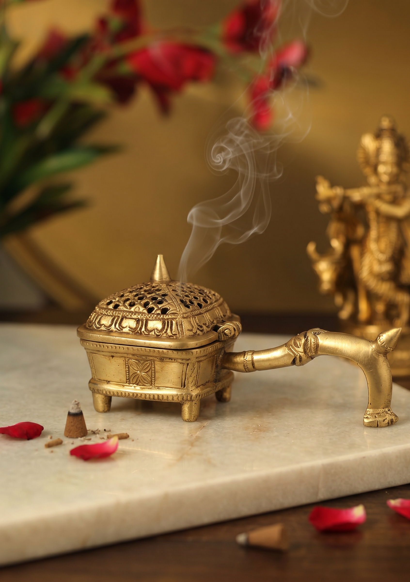 Brass Dhoop Dani 6 Inch 1 Brass Dhoop Dani 6 Inch