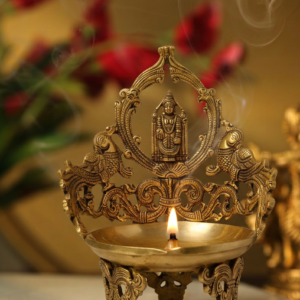 Brass Perumal Diya 10 Inch