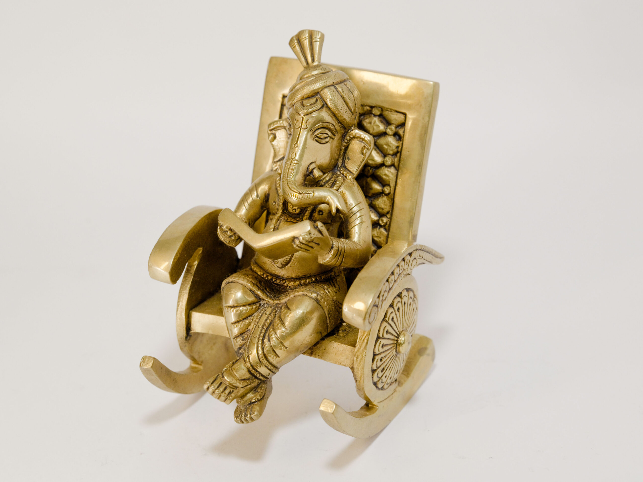 Brass Chair Ganesh 4.7 Inch 2 Brass Chair Ganesh 4.7 Inch - Image 2