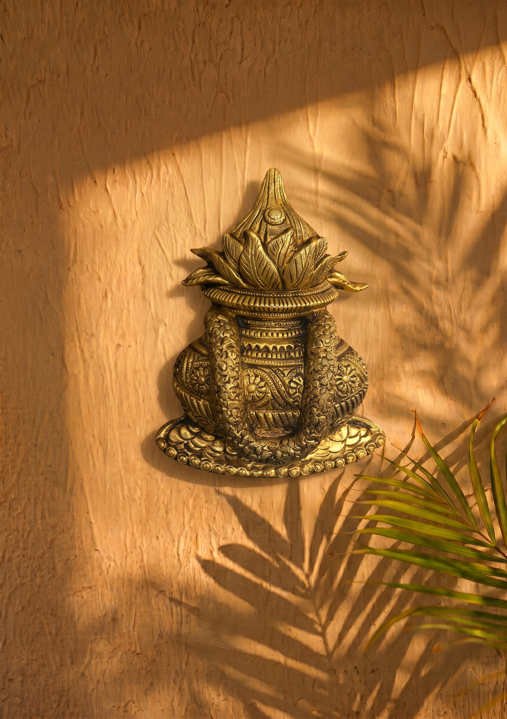 Brass Kalash Plate 8 Inch 1 Brass Kalash Plate 8 Inch