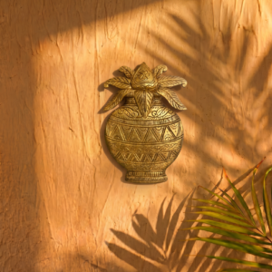 Brass Kalash Wall Plate B - 8 Inch