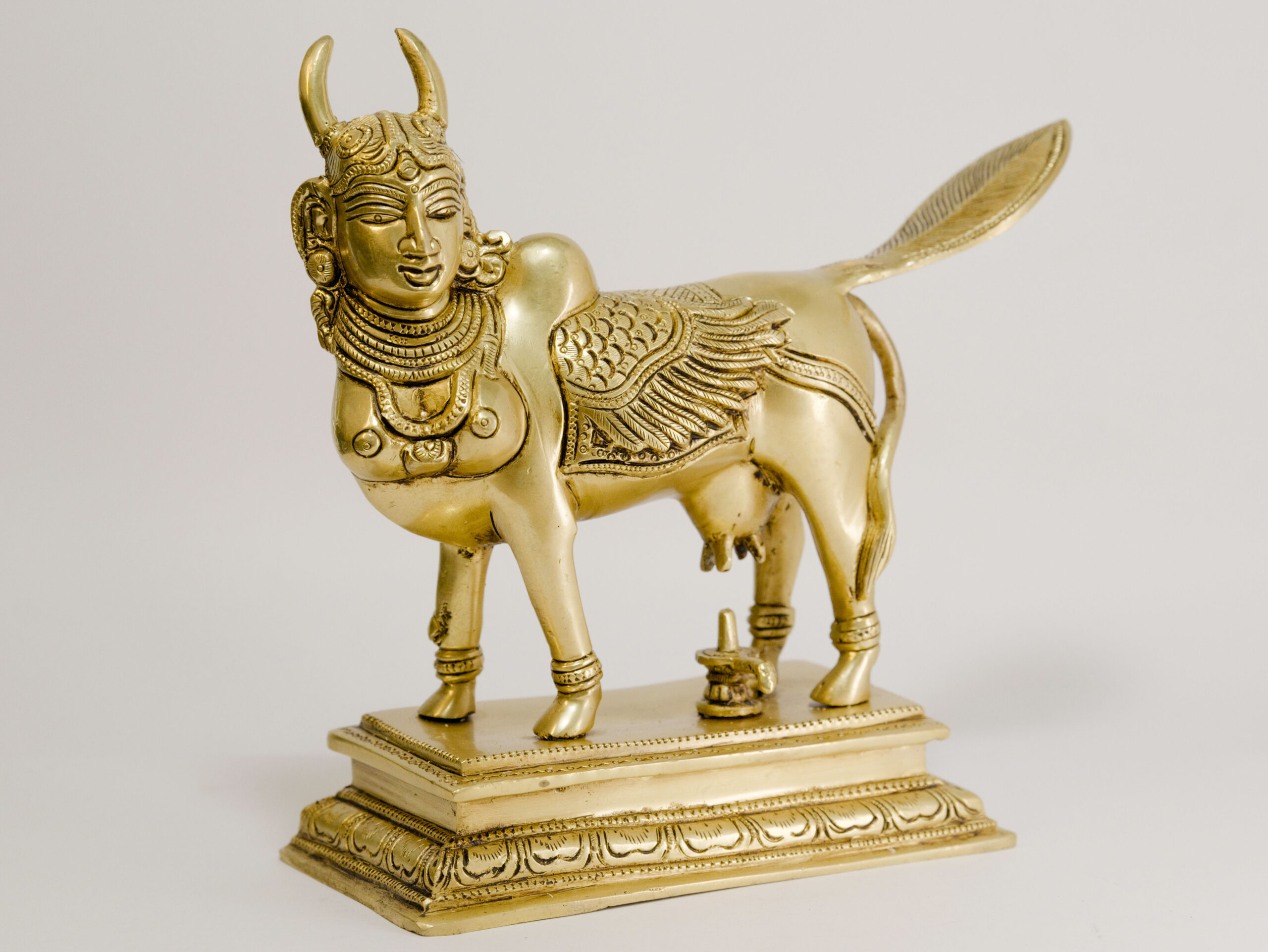 Brass Kamadhenu Idol 9 Inch 2 Brass Kamadhenu Idol 9 Inch - Image 2