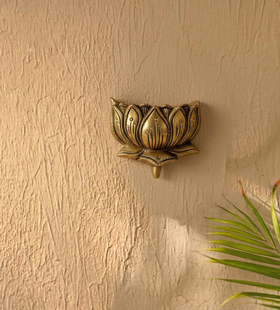 Brass Lotus Wall Decor 2 Inch 1 Brass Lotus Wall Decor 2 Inch