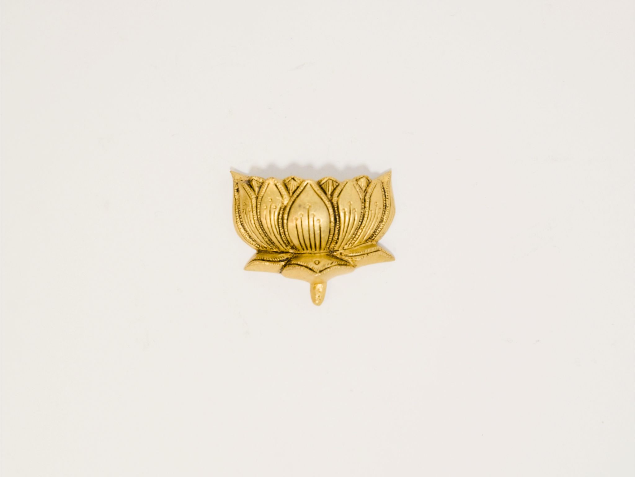 Brass Lotus Wall Decor 2 Inch 2 Brass Lotus Wall Decor 2 Inch - Image 2