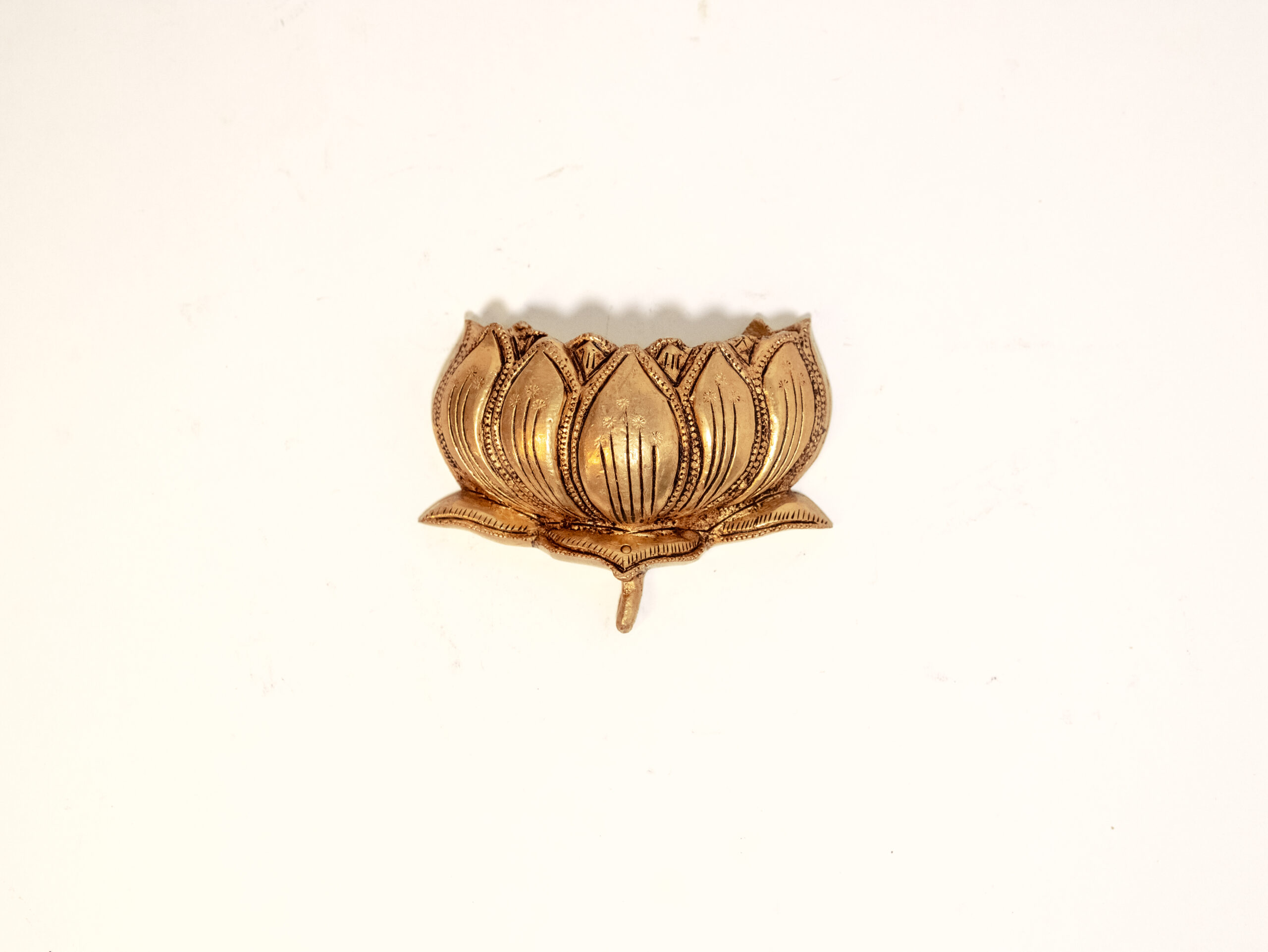 Brass lotus Wall Decor 3 Inch 2 Brass lotus Wall Decor 3 Inch - Image 2