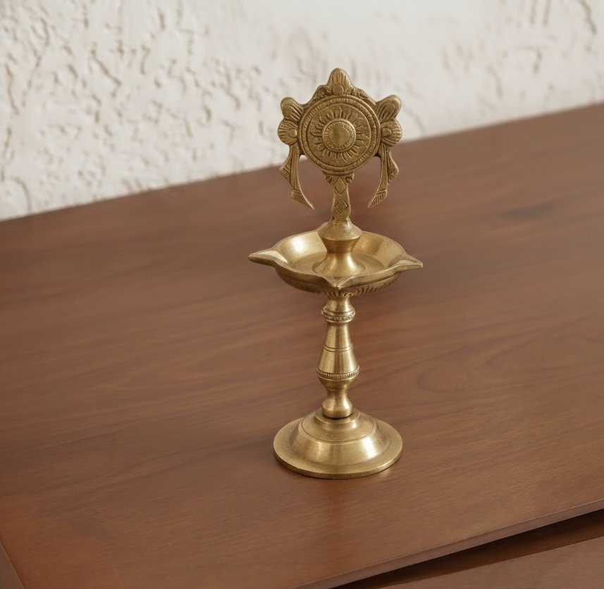 Brass Chakkar Lamp 8 Inch 1 Brass Chakkar Lamp 8 Inch