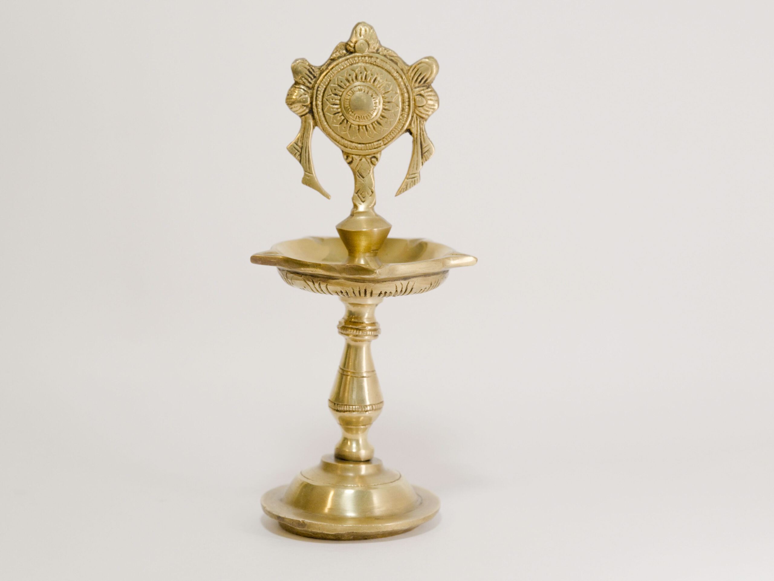 Brass Chakkar Lamp 8 Inch 3 Brass Chakkar Lamp 8 Inch - Image 3