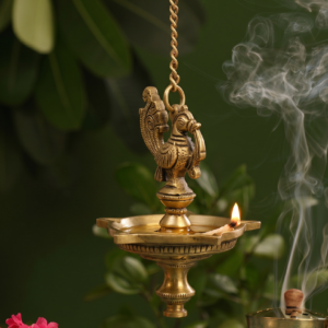 Brass Hanging Lamp 6 Inch