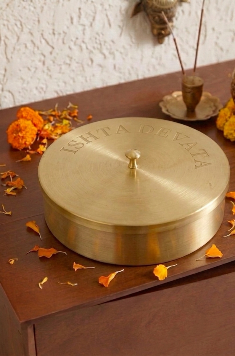 Brass Masala Box 8 Inch 1 Brass Masala Box 8 Inch