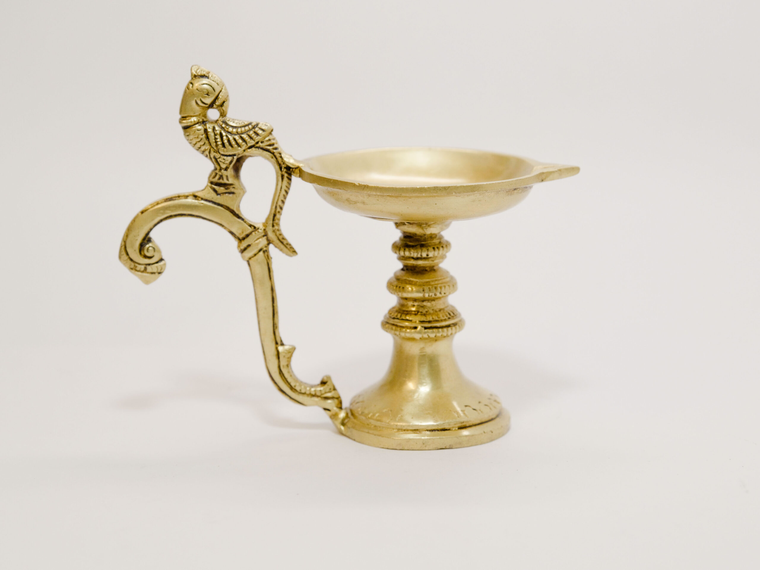 Brass Parrot Deepak 4 Inch 2 Brass Parrot Deepak 4 Inch - Image 2