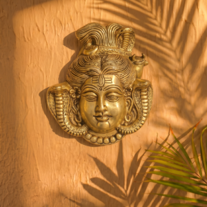Brass Shiva Wall Plate 7 Inch