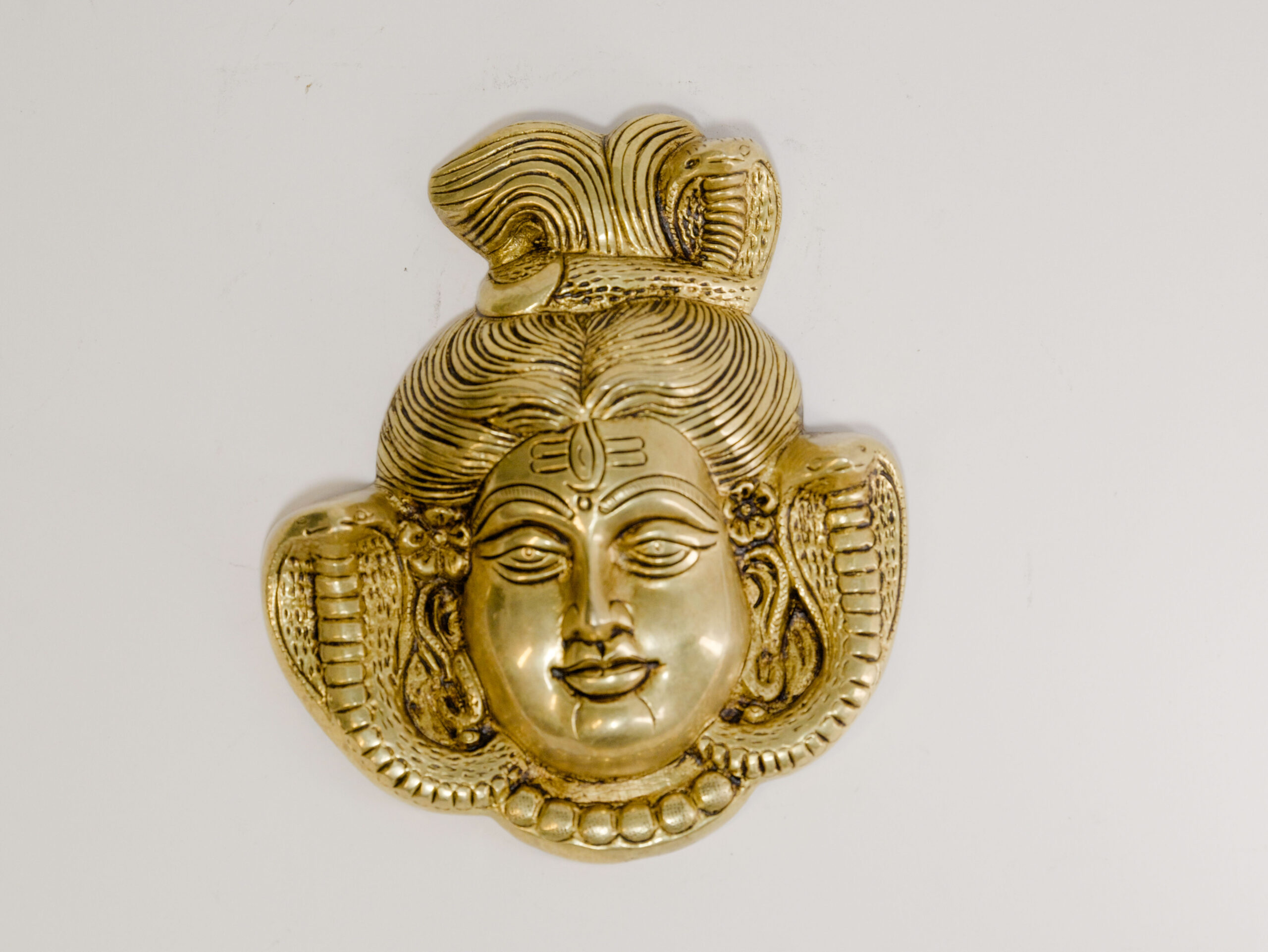Brass Shiva Wall Plate 7 Inch 2 Brass Shiva Wall Plate 7 Inch - Image 2